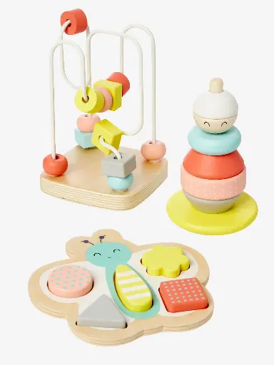 Coffret de 3 jeux en bois